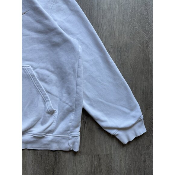 Vintage Y2K Nike Mini Swoosh White Hoodie Sweater Streetwear Sports Hype Medium - Picture 7 of 16